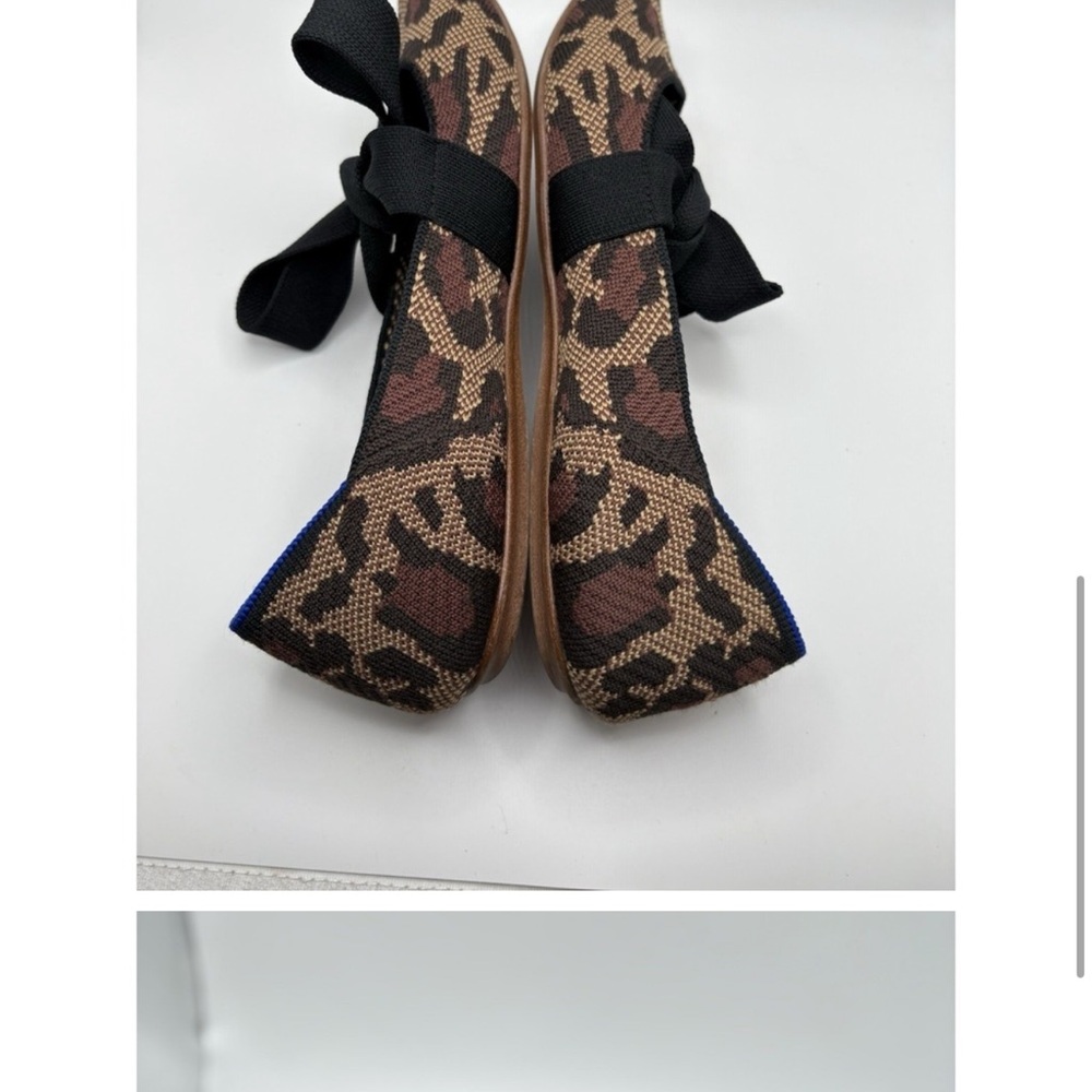 Rothy's Mary Jane Flats with Bow leopard cheetah print Mary Jane’s Women’s - Picture 5 of 9